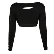 Maoxzon Athleisure Long Sleeve Backless Short Top
