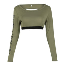 Maoxzon Athleisure Long Sleeve Backless Short Top