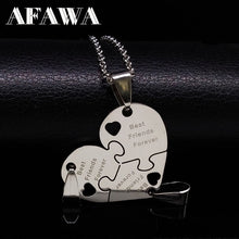 3Pcs Best Friends Silver Pendant Necklaces
