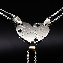3Pcs Best Friends Silver Pendant Necklaces
