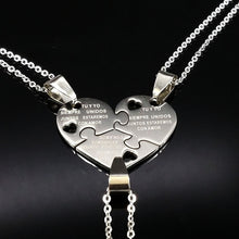 3Pcs Best Friends Silver Pendant Necklaces
