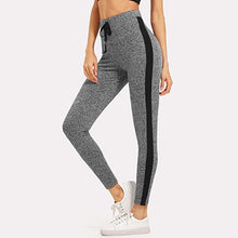 SweatyRocks Athleisure Contrast Panel Marled Knit Leggings
