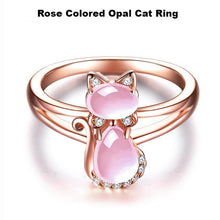 Rose Colored Opal Cat Ring
