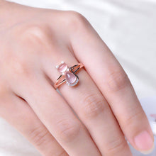 Rose Colored Opal Cat Ring
