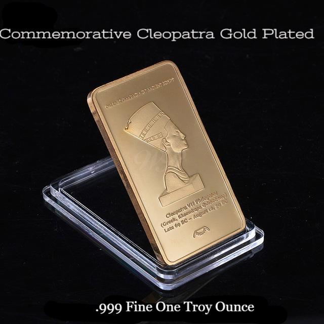 Commemorative Cleopatra Gold Plated Bullion One Troy Ounce