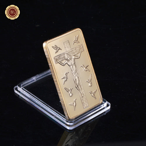 Jesus Christ .999 Fine Gold One Troy Ounce Gold Plated Bullion