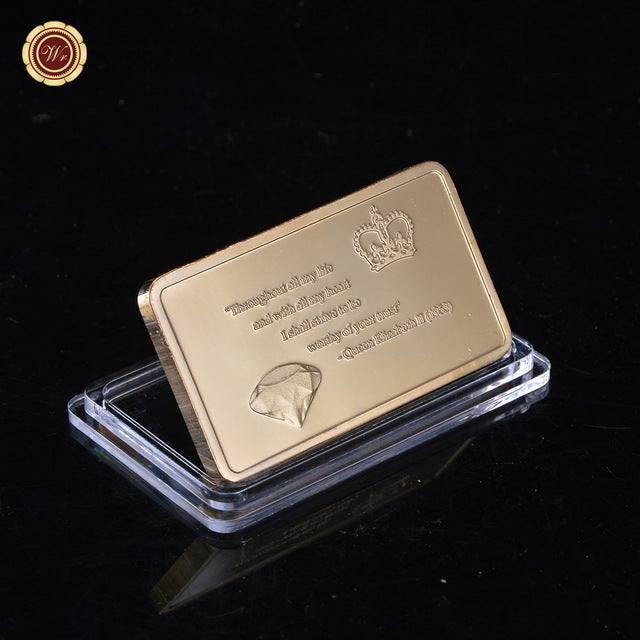 Commemorative Queen Elizabeth 1953 Coronation Gold Plated Bullion