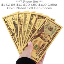 24k Gold Foil 7 Piece USA Money Sets