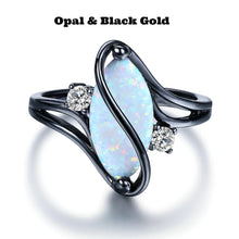 Opal & Black Gold Ring