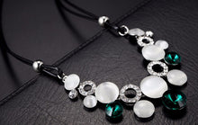 Blue/Green Opal Crystal Necklace