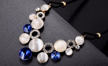 Blue/Green Opal Crystal Necklace