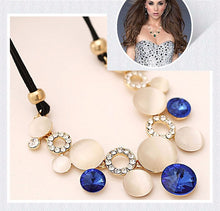 Blue/Green Opal Crystal Necklace