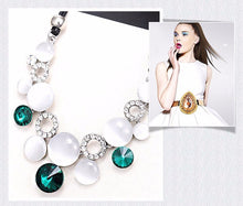 Blue/Green Opal Crystal Necklace