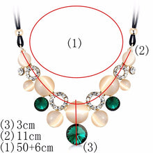 Blue/Green Opal Crystal Necklace