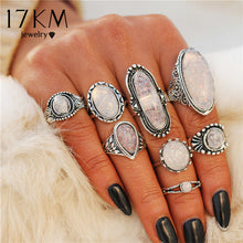 Opal Knuckle Rings 8 PCS/Set