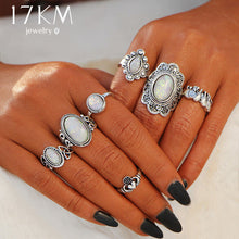 Opal Knuckle Rings 8 PCS/Set