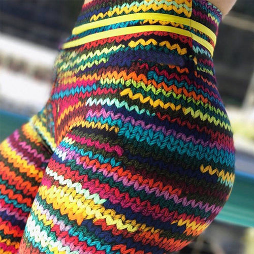 Zutter Athleisure High Waist Knit Print Leggings
