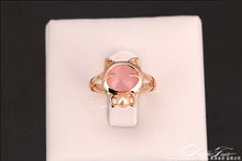 Opal Cat's Eye Stone Simulated Pearl Ring