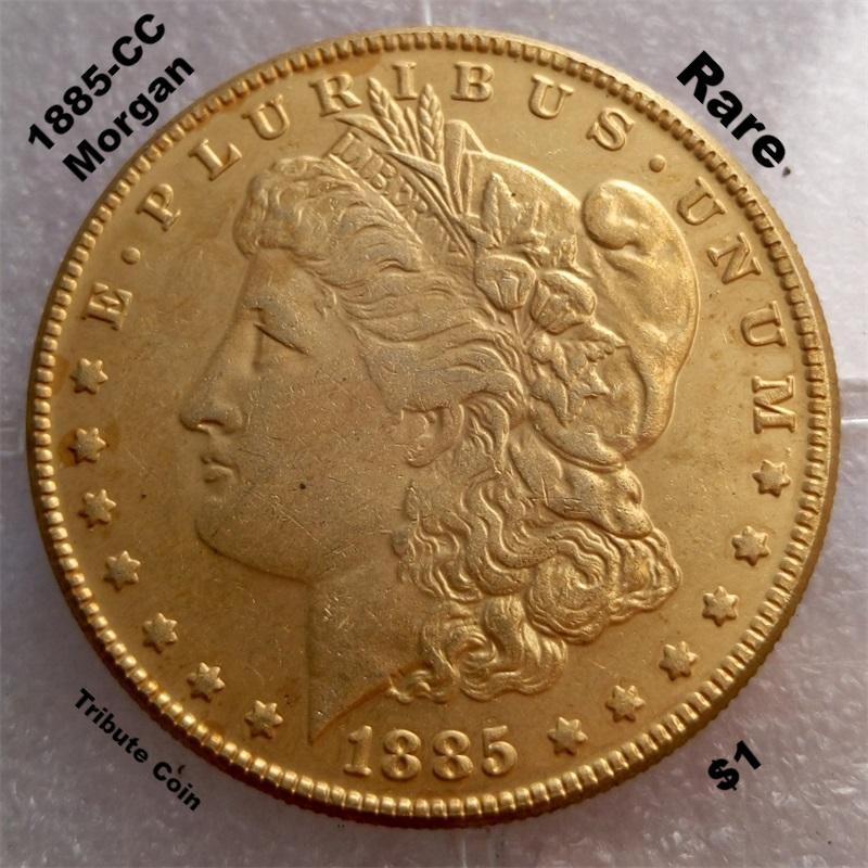 One Troy Ounce .999 Silver Clad 1885-CC Morgan Silver Dollar Tribute Coin