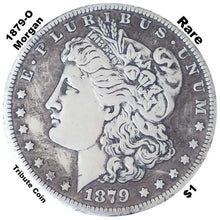 One Troy Ounce .999 Silver Clad 1879-P-O-S-CC Morgan Silver Dollar Copy Coin