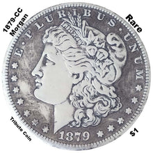 One Troy Ounce .999 Silver Clad 1879-P-O-S-CC Morgan Silver Dollar Copy Coin