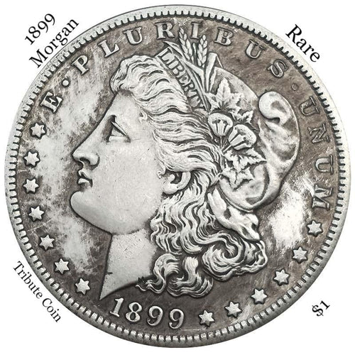 One Troy Ounce .999 Silver Clad 1899-P-O-S Morgan Silver Dollar Copy Coin