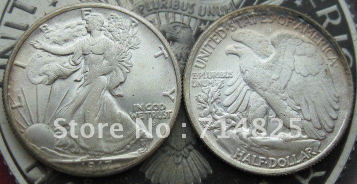 1917-S (Obv) Walking Liberty Half Dollar UNC
