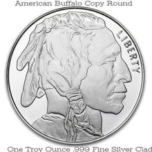 American Buffalo Copy Round One Troy Ounce .999 Fine Silver Clad....2pcs/lot